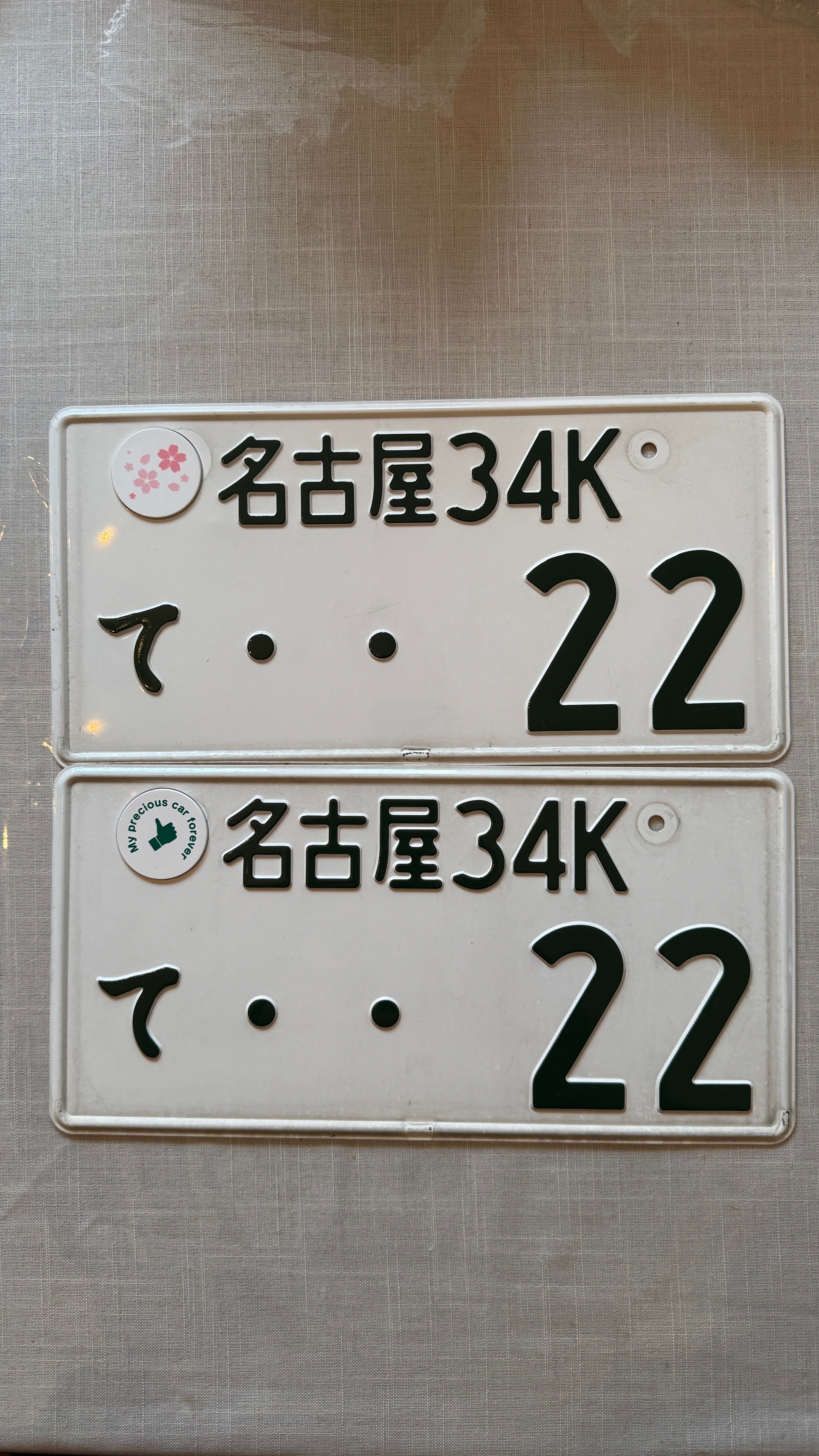 Authentic JDM -22 License Plate